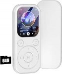 64GB MP3 m&auml;ngija Bluetooth 5.3 kaasaskantav muusikam&auml;ngija HiFi helikvaliteediga ja FM raadioga Bluetooth MP3 m&auml;ngija 300mAh aku mahutavusega Sobib sportimiseks, reisimiseks, igap&auml;evaeluks, valge