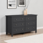Julian Bowen Maine 6 Drawer Chest of Drawers, Anthracite, Composite Wood, One Size