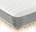 Starlight Beds 1179-46 Memory Foam Mattress. Hybrid Spring Mattress with Cool Touch Surface and Grey Trim, Fire Resistant, Regulated Materials, 4ft6 Double Mattress (135cm x 190cm)