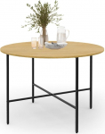 IDMarket - Detroit 4 Seater Round Dining Table - Industrial Design - 110cm
