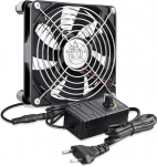 GDSTIME 140 mm Fan 12 V Fan 140 mm Cooling Fan, Double Ball Bearing, 140 mm Case Fan with 230 V AC Powered 4 V &ndash; 12 V Adjustable Fan Control for PSU Workplace, Cabinet, Amplifier Chassis