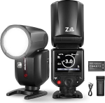 NEEWER Z2PRO-C 2.4G TTL Round Head Flash Speedlite Compatible with Canon, Wireless Compatible with Godox, Upgraded UI, 76Ws 1/8000s HSS, TTL/M TCM Switch, 7.2 V/3000 mAh Battery, 600 Full Power Flash