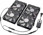 Wathai 4 x 120 mm ventilaatorid GPU-de kaevandamisseadmetele, 220-240 V kiiruse regulaatoriga serverir&auml;kkidele ja suure &otilde;huvooluga DIY-jahutusele, AV-kappidele, teleritele, ruuteritele, heliv&otilde;imenditele ja k&uuml;lmikutele.