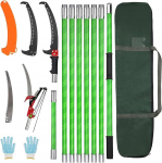 P&uuml;gamissaag koos k&auml;epidemega, 8 m k&auml;sisaag, reguleeritava pikkusega, p&uuml;gamissaag aiat&ouml;&ouml;riistade komplekt, palmipuude p&uuml;gamine, k&otilde;rgete okste l&otilde;ikamine puhta ja kiiresti (8 m Pro).