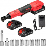 3/8-tolline aku-k&auml;ruukse mutriv&otilde;ti, elektriline k&auml;ruukruvikeeraja, 62 Ft-lbs traadita k&auml;ruukse 2 x 2,0 Ah akudega - ideaalne auto ja kodu remondiks