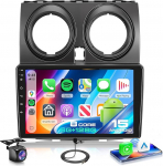 8 Core 6G + 128G autoraadio Android 15 Nissan Qashqai J10 2006-2016, 9-tolline HD puuteekraan koos juhtmevaba Carplay Android autoga, autoraadio tugi GPS Wi-Fi USB Bluetooth FM RDS kaamera