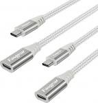 Fasgear USB C pikenduskaabel: C-t&uuml;&uuml;pi mees-naine &uuml;hildub Magsafe laadija, traadita laadimise, k&otilde;igi C-t&uuml;&uuml;pi 2.0 seadmetega (3ft 2 valge)