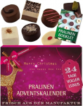 Hallingers Genuss Manufaktur &scaron;okolaadide advendikalender ilma alkoholita - 24 k&auml;sitsi valmistatud premium &scaron;okolaadi &scaron;okolaadi peenestatud kakaost - maiustused kingitus pere lastele t&auml;iskasvanutele - j&otilde;ulukalender 2025
