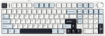 MechLands Aula F99 PRO 96% mehaaniline m&auml;nguklaviatuur, BT5.0/USB-C/2.4GHz juhtmevaba, vahetatav tihendiga kohandatud klaviatuur 8000 mAh akuga, p&ouml;&ouml;rlev nupp, RGB Win/Mac, QWERTY (valge sinine)