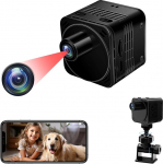 TANGMI v&auml;ike kaamera, 4K ja 160&deg; lai nurk Mini WiFi kaamera, sisseehitatud aku Mini WiFi kaamera ja mitte-WiFi režiim &ouml;ise n&auml;gemise ja liikumistuvastusega
