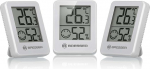Bresser Temeo Thermometer Hygrometer, Hygro indikaatorite komplekt 3 lauale v&otilde;i seinale paigaldamiseks koos ruumikliima indikaatoriga, valge, 4,5 x 1,6 x 5,8 cm, 4,5 x 1,6 x 5,8 cm.