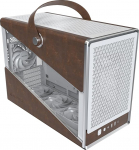 MONTECH Heritage mATX Micro Form Factor Compact Leather Gaming Case koos Signature Grip Designiga Toetab uusimaid GPUsid ATX toiteallikas 360mm AIO 4 ventilaatorit K&otilde;rvaklappide riputusklamber Valge