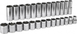 GearWrench 80729 1/2-tollise SAE-k&auml;igukasti 27-osaline peamuhvlikomplekt, 27-osaline