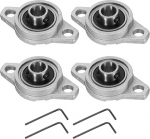 hankekaart 4tk KFL000 Pillow Block Bearings 10mm Bore Bearing Units Tsingisulamiga &auml;&auml;rik laagrikorpus P6 (ABEC3)