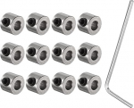 hankimise kaart 12 tk kruvi kaela komplekt, 4mm puuriga roostevabast terasest varrekaelad, 9mm OD, 7mm laius, maandumisseadmete stopper, ratta krae koos kuuskantv&otilde;tmega