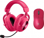 Logitech G PRO X SUPERLIGHT 2 LIGHTSPEED traadita m&auml;nguhiir, USB-C laadimine, PC ja Mac + PRO X 2 LIGHTSPEED traadita m&auml;nguh&auml;&auml;l, 50 mm grafeenk&otilde;rval, PC, PS5, roosa