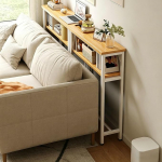 Konsoollaud koos riiuliga, k&uuml;ljelaud, v&auml;ike n&auml;ituselaud, diivani taha, esikusse, elutuppa, fuajeesse, koridori, kontorisse (valge-2 Animal, 100 cm)