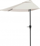 Pure Garden 9 Foot Half Patio vihmavarju - Lihtne v&auml;ntamine poolringi avanev varju varju katuse - seinale, verandale v&otilde;i r&otilde;dum&ouml;&ouml;blile (helepruun)