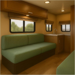 Matkaauto padjakatted Jacquard - libisemisvastased matkaauto istmekatted 2 rihmaga, Stretch diivanil istmepadja kate, kaitsekate matkaauto ja haagissuvila jaoks (roheline, W 160-190 cm, D 90-100 cm)