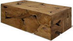 VidaXL Laud 90 x 50 x 35 cm Teck v&eacute;ritable Marron