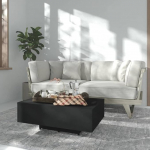 homiuse kohvilaud must 85 x 55 x 31 cm puitmaterjal elutoa laud ristk&uuml;likukujuline laud k&uuml;ljelaud kohvilaud telefonilaud serveerimislaud magamistoas r&otilde;dule kaasaegne stiil praktiline ja ilus