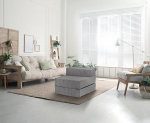 Traumnacht Tugitooli/k&uuml;lalistepatja, mille kate on valmistatud hallist koordikangast, eemaldatav kate, pestav, lamamispind 70 x 200 cm, valmistatud Saksa kvaliteedistandardi j&auml;rgi.