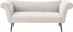 Beliani Chaise Lounge koos k&auml;etugedega kangas Light Beige m&otilde;lemal k&uuml;ljel Chesterfield Style Nantilly