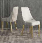 WIGSELBL Mid-Century Faux nahast s&ouml;&ouml;gitoolid Modernne laud Mugav k&uuml;ljetool kuldsete jalgadega elutuppa Pehmendatud aktsent Armless vaba aja k&ouml;&ouml;ki