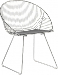 Beliani 2 metallist tugitoolist koosnev komplekt Silver AURORA