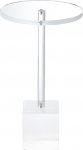 MEETLAKE Clear Acrylic Living Room Side Table 13.5" x 13.5" 23" High