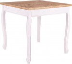 CLP s&ouml;&ouml;gilaud ruudukujuline 80 x 80 cm Lindon k&ouml;&ouml;gilaud maamaja stiilis, ruudukujuline lauaplaat massiivsest p&auml;rnapuidust, Shabby Chic jalad V&auml;rv: naturaalne / valge