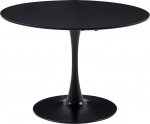 &Uuml;mmargune s&ouml;&ouml;gilaud, l&auml;bim&otilde;&otilde;t 110 cm, Tulip Round Kitchen Table, Mid-Century vaba aja laud s&ouml;&ouml;gituppa, elutuppa, kohvikusse, kontorisse, 110 cm x 110 cm x 75 cm (must)
