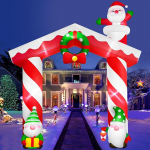 Danxilu 10 jalga XXL t&auml;ispuhutav j&otilde;ulukaar Outdoor Arch koos Gnomes ja j&otilde;uluvana, suur j&otilde;ulukaunistus t&auml;ispuhutav Archway integreeritud LED tuled Outdoor Garden Lawn Holiday Parties'ile