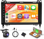 8 s&uuml;damikud 6+128G Androidi autoraadio Mercedes Benz A-klassi W169 B-klassi W245 W639 Vito W639 Viano W906 Sprinter Wireless Carplay 9-tolline Androidi auto peeglilink Bluetooth FM/RDS/EQ/DSP WiFi GPSiga