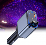 4-in-1 sisset&otilde;mmatav autolaadija, 120 W Starry Sky autolaadija, 4-in-1 autolaadija, Starry Sky, projektori auto mobiiltelefoni laadija, sigaretis&uuml;&uuml;taja USB C koos 80 cm kaablitega
