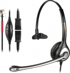 Wantek telefoni peakomplekt RJ11 Monaural m&uuml;ravastase mikrofoniga, kiir&uuml;hendusega, lauatelefonide k&otilde;rvaklapid Yealink Avaya Cisco Grandstream Snom Panasonic KXT IP-telefonidele (600QY1)