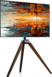 FITUEYES Disainer teleri statiiv Easel Design, teleri statiiv 37 40 43 50 55 60 65 tolli telerile kuni 35 kg, kaasaegne teleri statiiv reguleeritava k&otilde;rgusega p&ouml;&ouml;rlev ja varjatud hoiuruumiga telerite statiiv