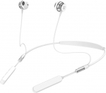 N NEWTOP AB28 Kaelarihmaga metallist k&otilde;rvaklapid Mugav Sport Bluetooth V5.3 Running Fitness kaela mikrofon kontroller muusika k&otilde;ned tugev bass IPX7 veekindel mobiiltelefoni nutitelefonile (valge)
