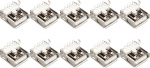 USB Female Jack Connector t&uuml;&uuml;p A PCB Mount 4 Pin 90 kraadi Pack of 10