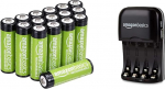 Amazon Basics eellaetud Ni-MH AA patareid, 2000 mAh, 16 kaupa (aku kile v&otilde;ib erineda tootefotost) + akulaadija Ni-MH AA / AAA patareidele ja USB-seadmetele