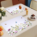 Platsmatid komplekt 4 lille liblikas Platsmatid lauale PVC Platsmatid Soojuskindel isolatsioon 4 plekikindla komplektiga
