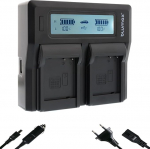 blumax LCD Dual Charger for Panasonic DMW-BLG10 / DMW-BLG10E / DMW-BLE9 E/BP-DC15 E Batteries - Charger is Compatible with Lumix DMC-GF6 GX7 III GX80