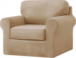 EKSED 3-osaline diivanikate, Stretch Velvet Plush diivanikatted 3 padjaga diivanile, pehme mittelibisev m&ouml;&ouml;bli kaitsja, diivanikate elutoa, koerte, kasside, G-Small jaoks