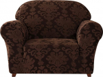 CHUN YI Floral Jacquard Stretch Diivan Cover 1 Seater Living Room vastupidav Spandex kangast m&ouml;&ouml;bli kaitsja (tool, &scaron;okolaad)