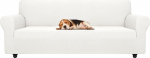 ZNSAYOTX Stretch-Couchbezug, &uuml;bergro&szlig;, Universal-Sofasitzbez&uuml;ge f&uuml;r Wohnzimmer, Hunde, Haustierm&ouml;belschutz, Spandex, extra gro&szlig;, Sofa-Schonbez&uuml;ge mit rutschfesten Schaumstoffst&auml;bchen (Wei&szlig;, suurus XL)