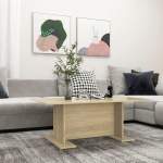 Kohvilaud puidust materjalist 103,5 x 60 x 40 cm Sonoma tammepuust diivanilaud Modernne elutoa kohvilaud Kohvilaud K&otilde;rvallaud Elutoa laud rohke hoiuruumiga
