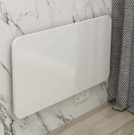 Schwebende klappbare Werkbank zur Wandmontage, mit klappbarem Blatttisch, zusammenklappbarer Arbeitsplatzregal und Metallhalterungen, ideal f&uuml;r kleine R&auml;ume, 110 x 30 cm