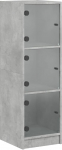 vidaXL Highboard, klaasustega k&uuml;lgkapp, k&uuml;lgkapp paljude panipaikadega, kapp, kapp, kapp, k&otilde;rge kapp, elutuba, magamistuba, betoonist