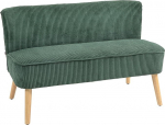 HOMCOM 2-kohaline diivan, v&auml;ike Corduroy v&auml;limusega diivan, kaasaegne polsterdatud diivan elutuppa, magamistuppa, v&auml;ikesesse tuppa, roheline, 117 x 56,5 x 77 cm.