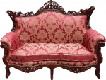 Casa-Padrino Baroque 2-kohaline Master Bordeaux muster/pruun punane - elutoa diivan m&ouml;&ouml;bel Lounge